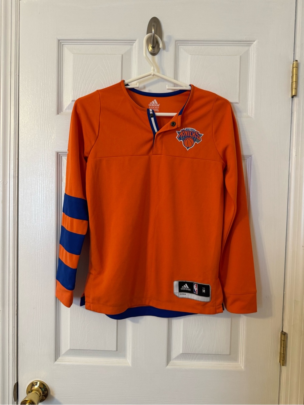 adidas Orange & Blue New York Knicks Kids Pullover Hoodie